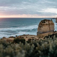 Coastal landscape along the Great Ocean Road