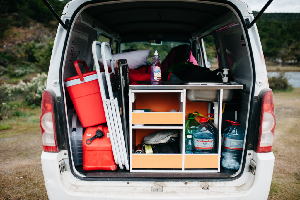 Wicked SouthAmerica Campervan Review Interiour-Kitchen and Storage