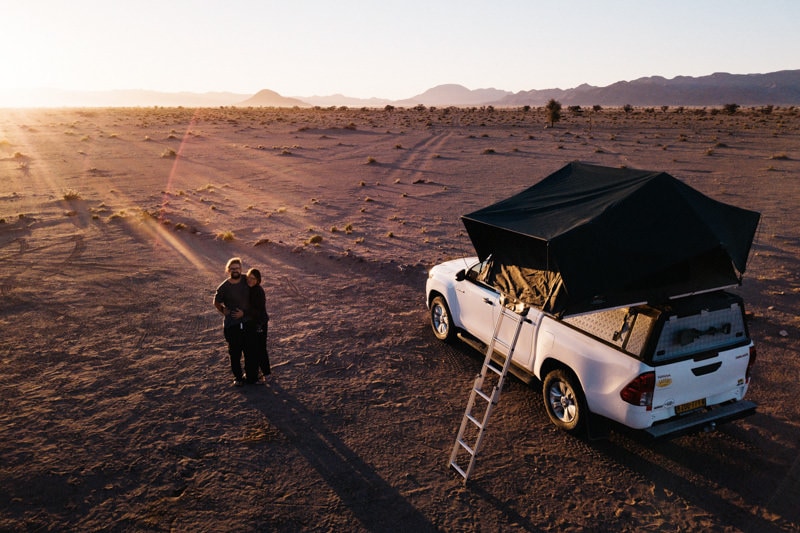 Camping Sunrise in Namibia