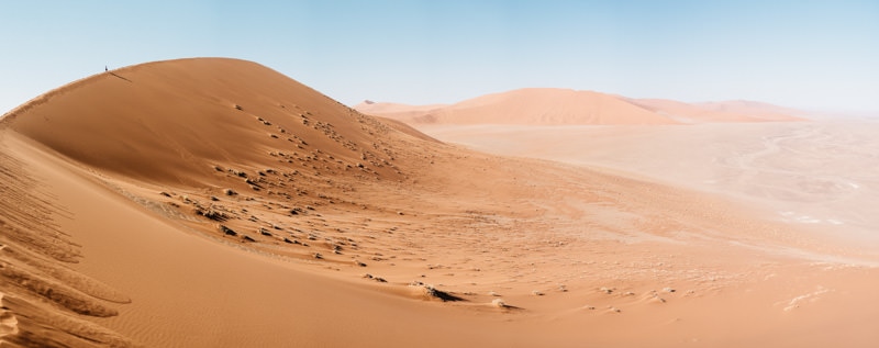 The top of Dune 45 Sesriem in Namibia