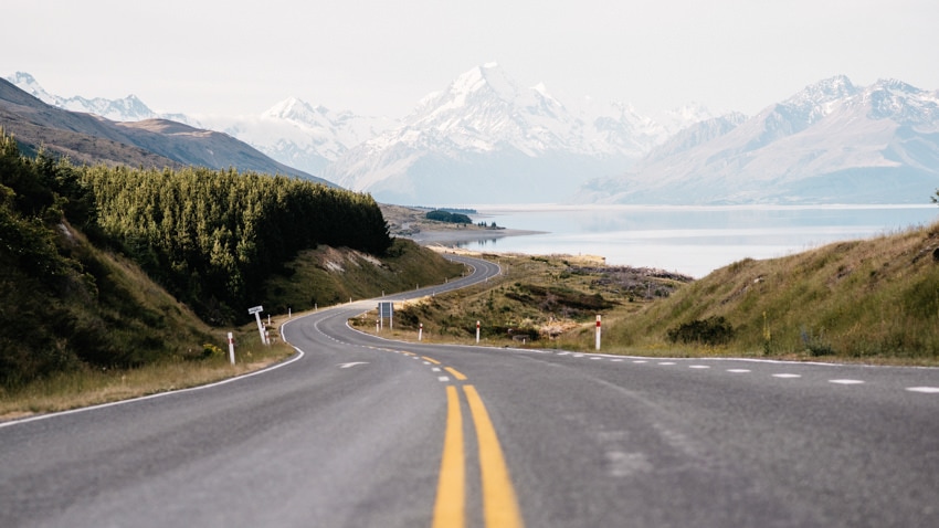 Driving to Mount Cook Aoraki