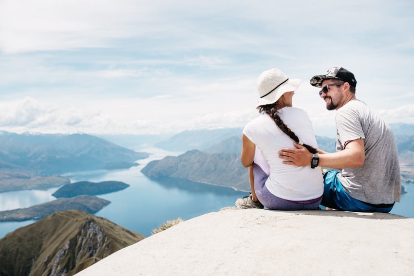 Enjoying a rest on Roy's Peak