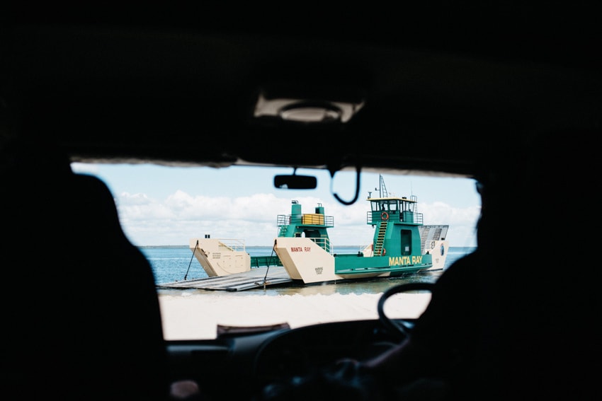 The ferry to Fraser Island