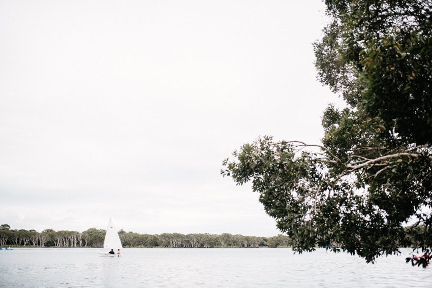 Lake Ainsworth Sail Boat in the Lake