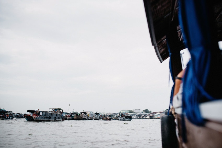 Boating to Cai Be Floating Market