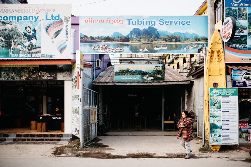 Vang Vieng Tubing Office Nam Song River