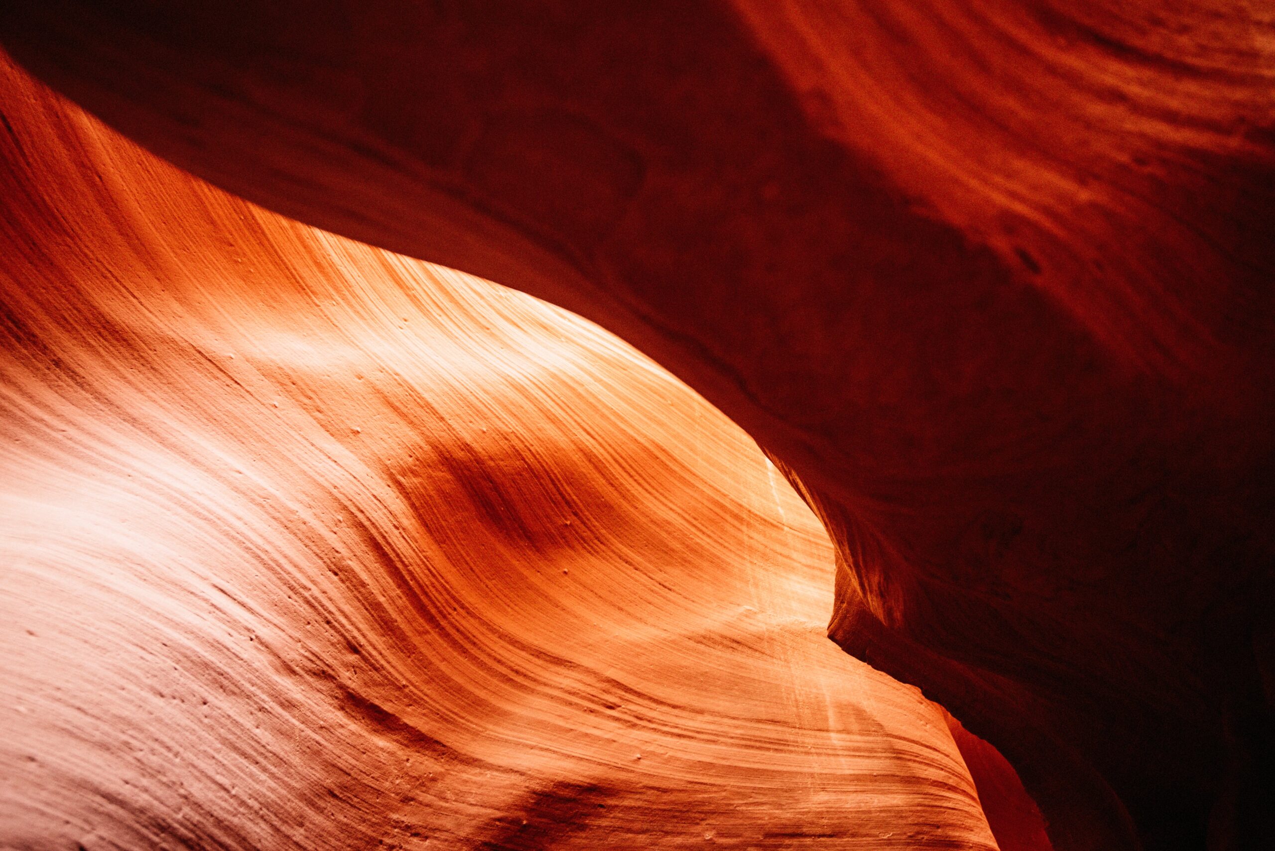 A tour group filling the passage through Lower Antelope Canyon