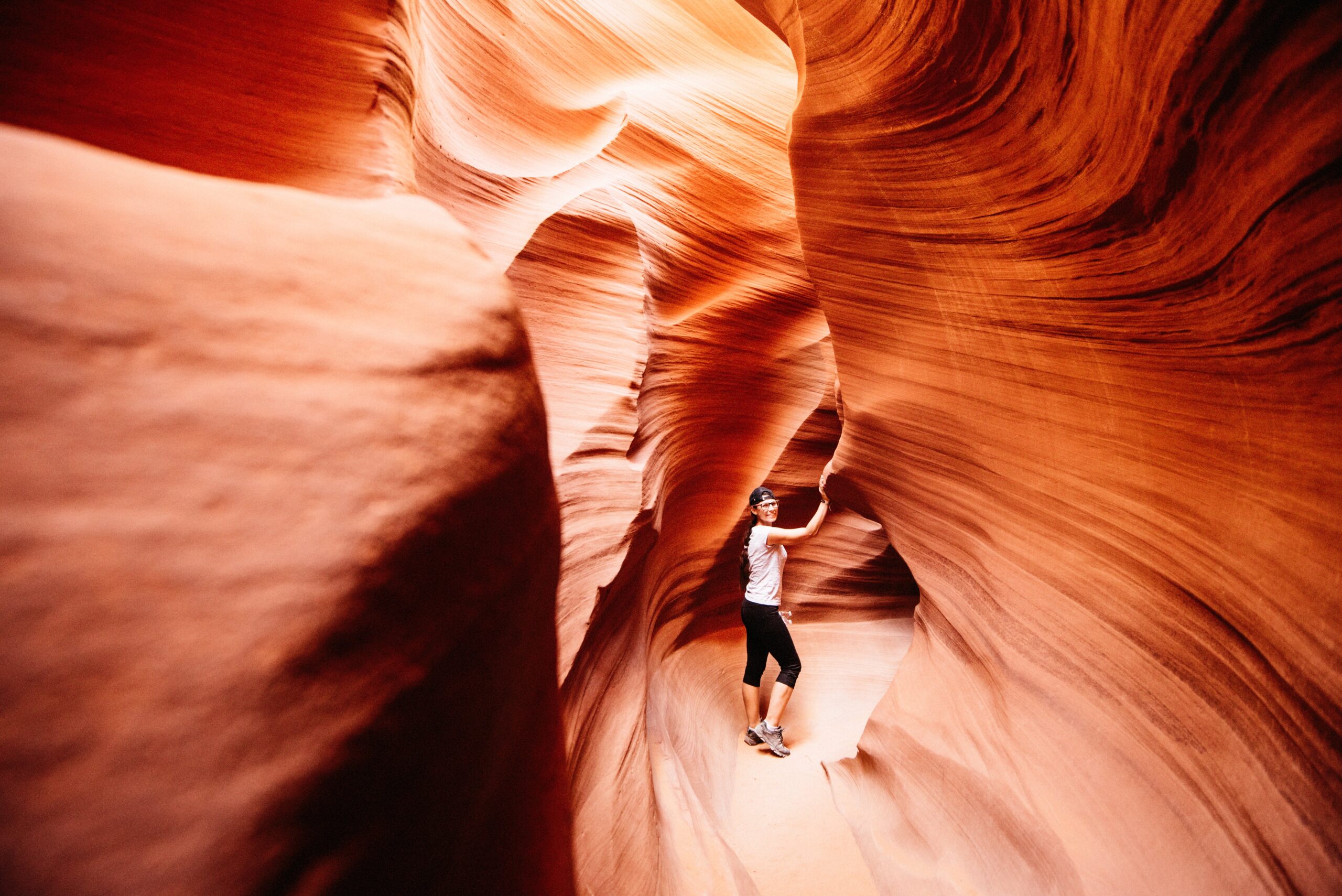 The sandstone opening near the end of Lower Antelope Canyon