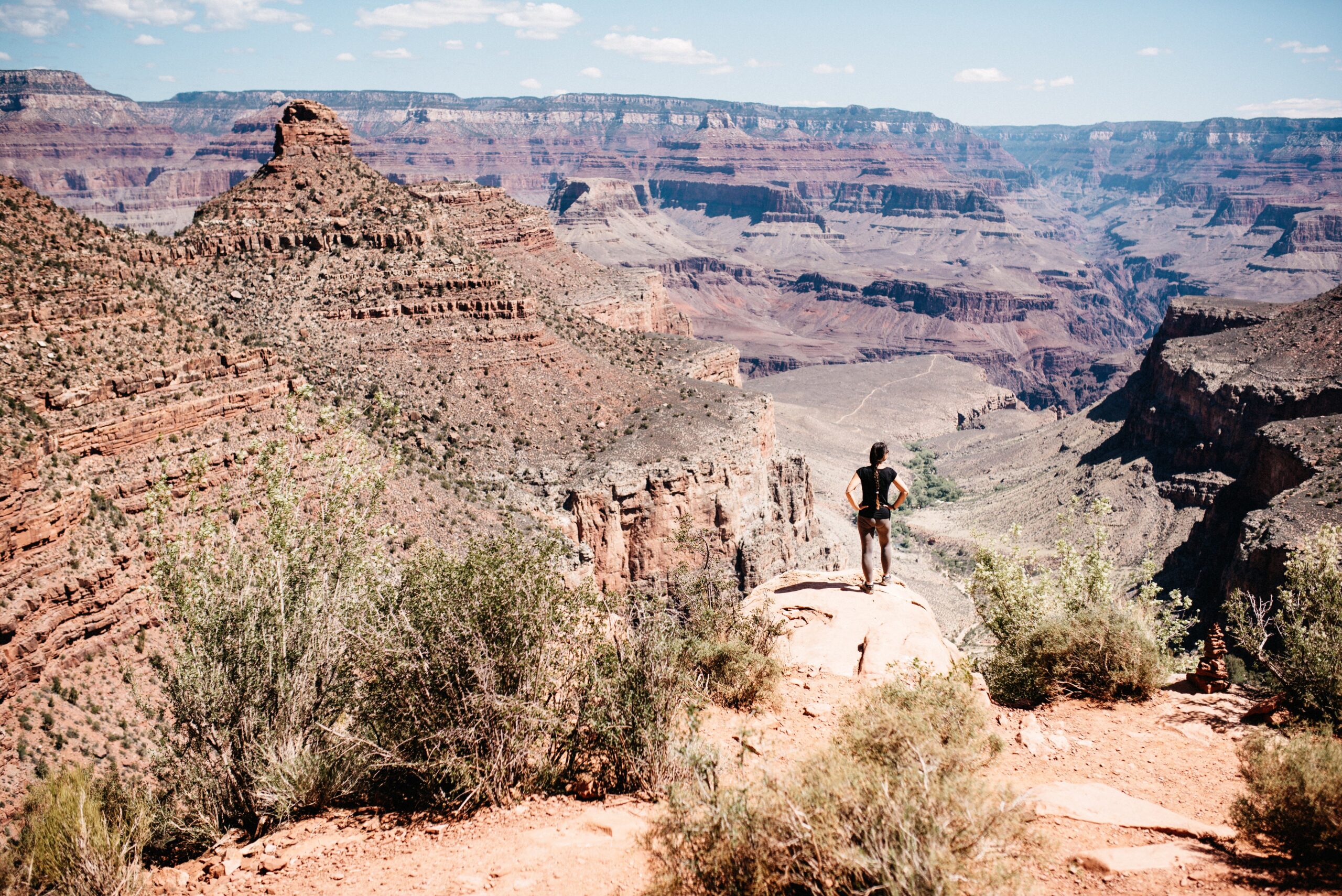 Bianca wandert den Bright Angel Trail hinab