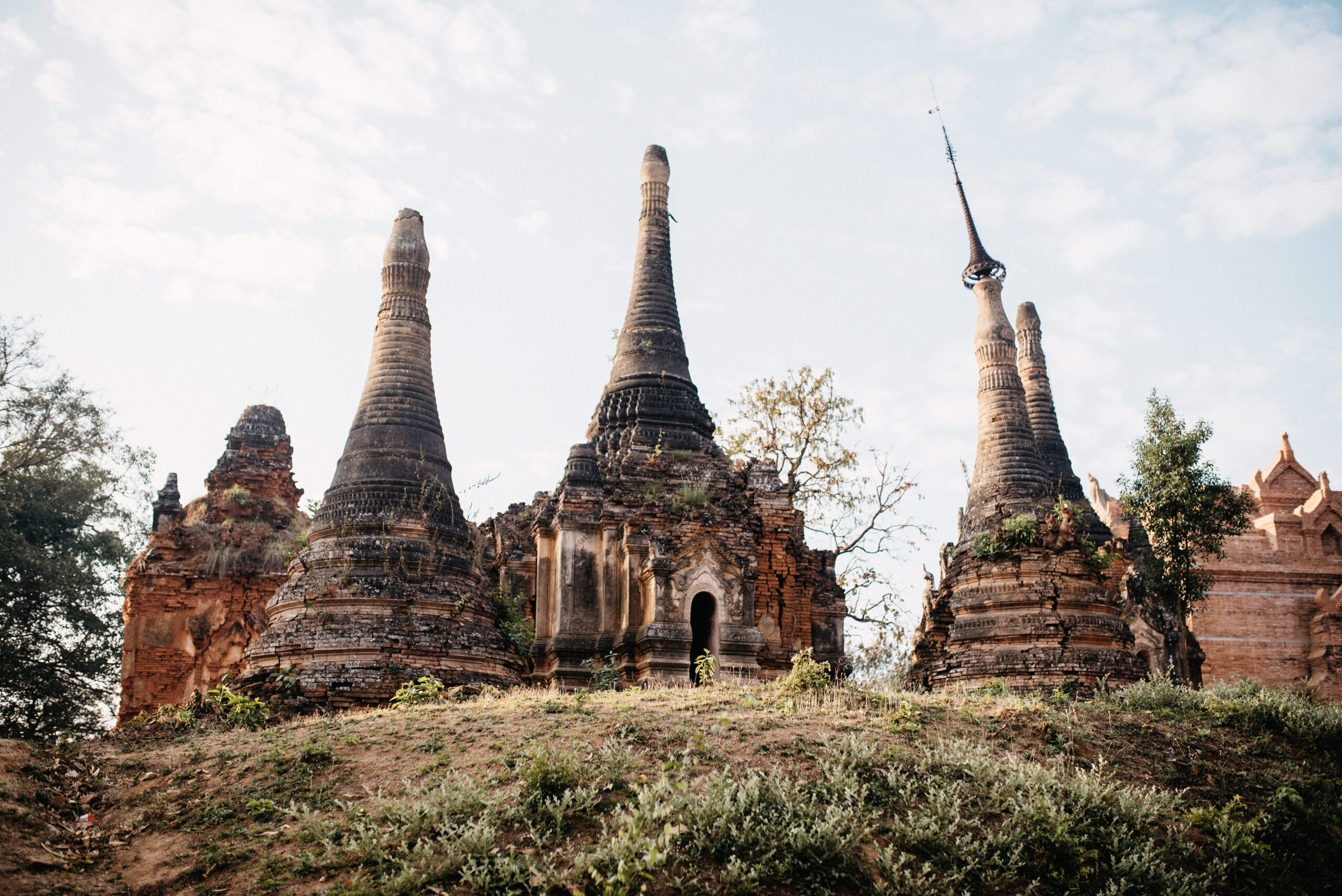 Weathered stupas in the pagoda forest of Indein