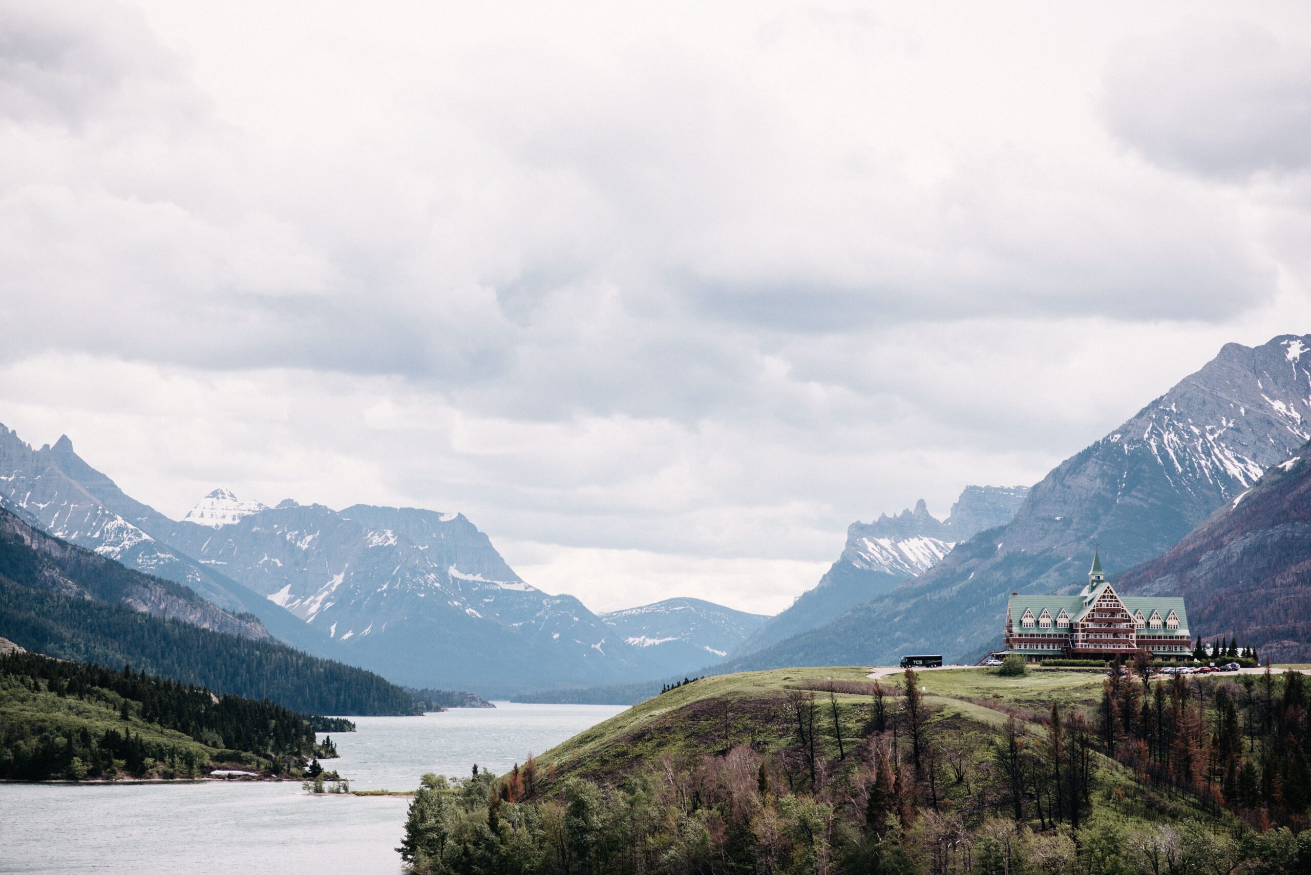 The Prince of Wales Hotel above Waterton Lake