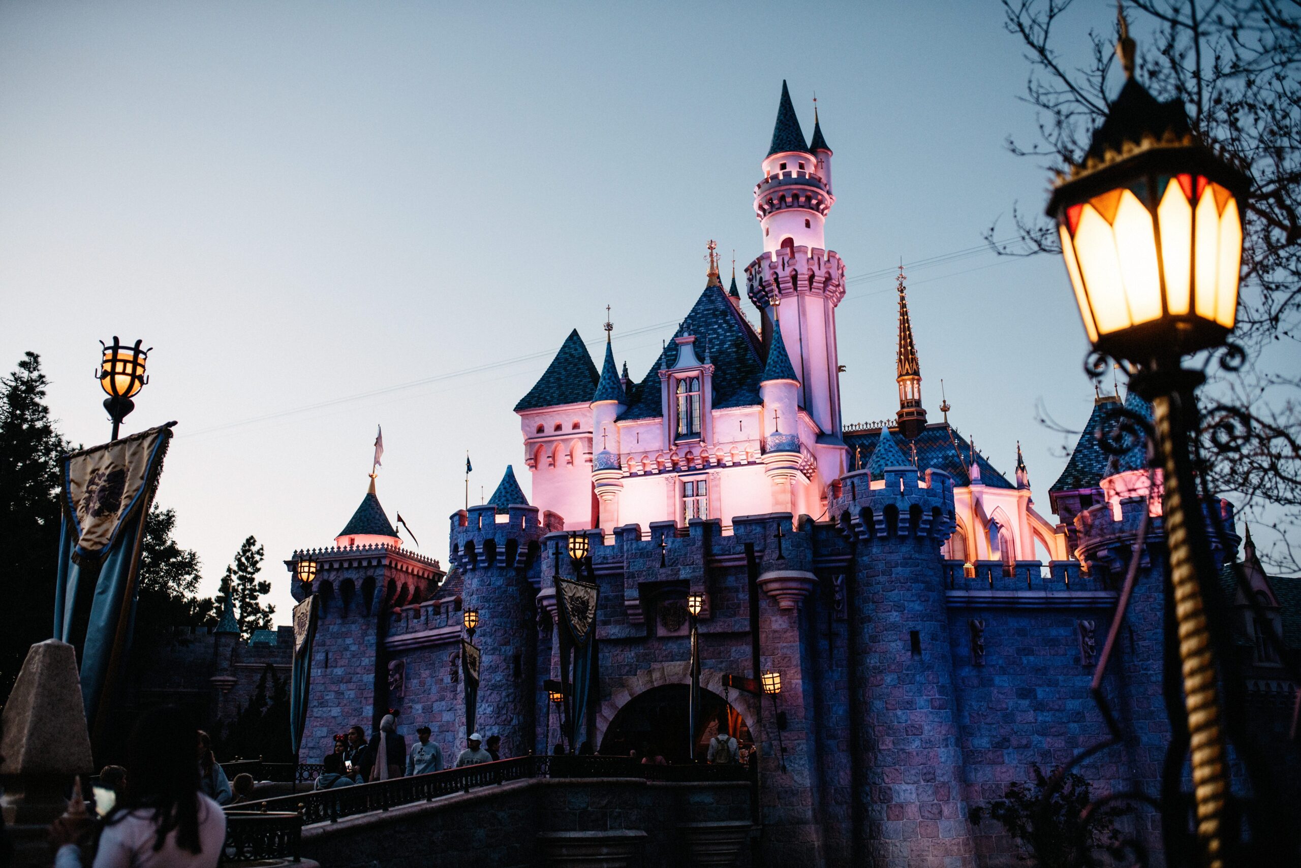 Sleeping Beauty Castle at dusk