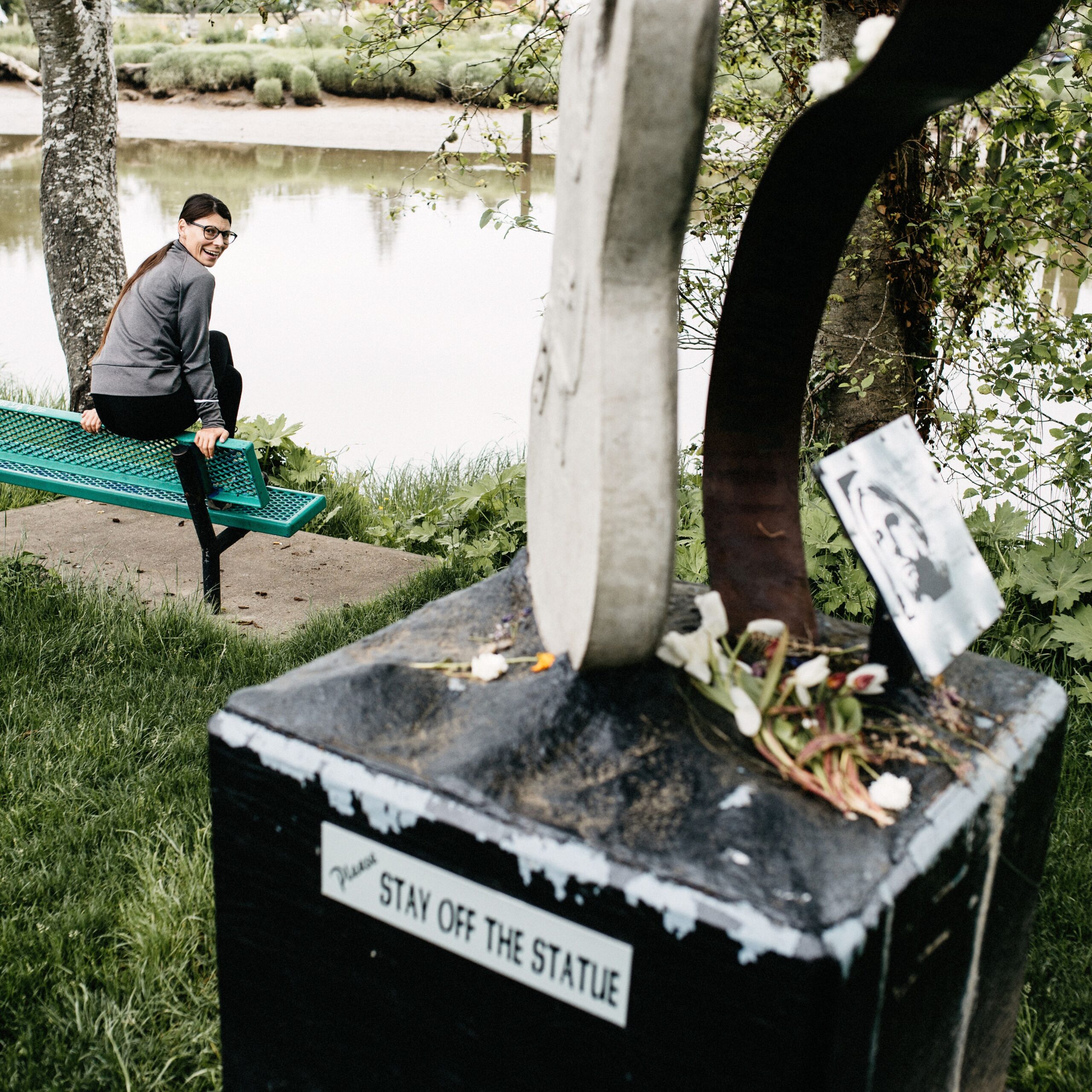 Memorial beside the Wishkah River in Aberdeen