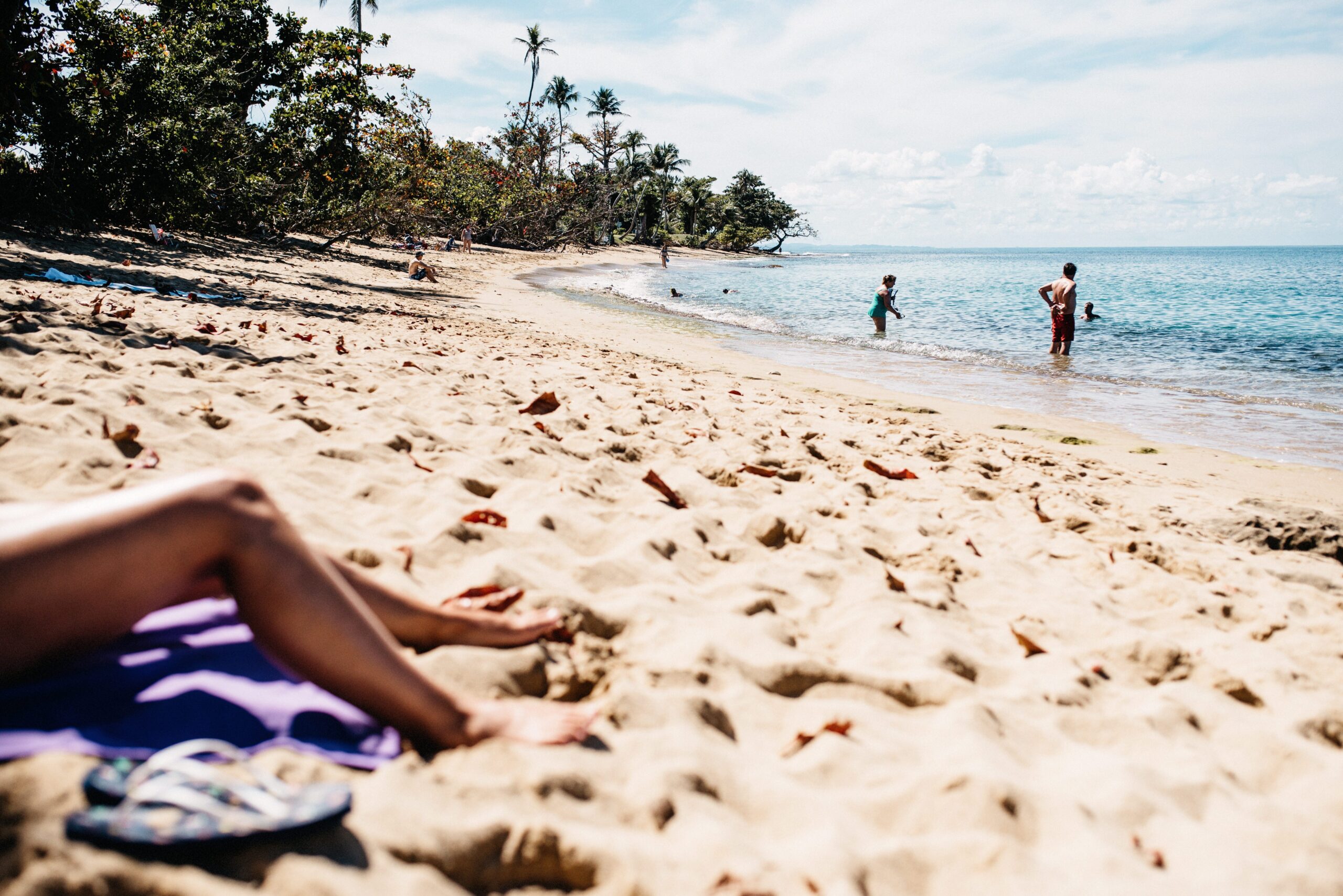A quiet sandy beach on Puerto Rico's west coast