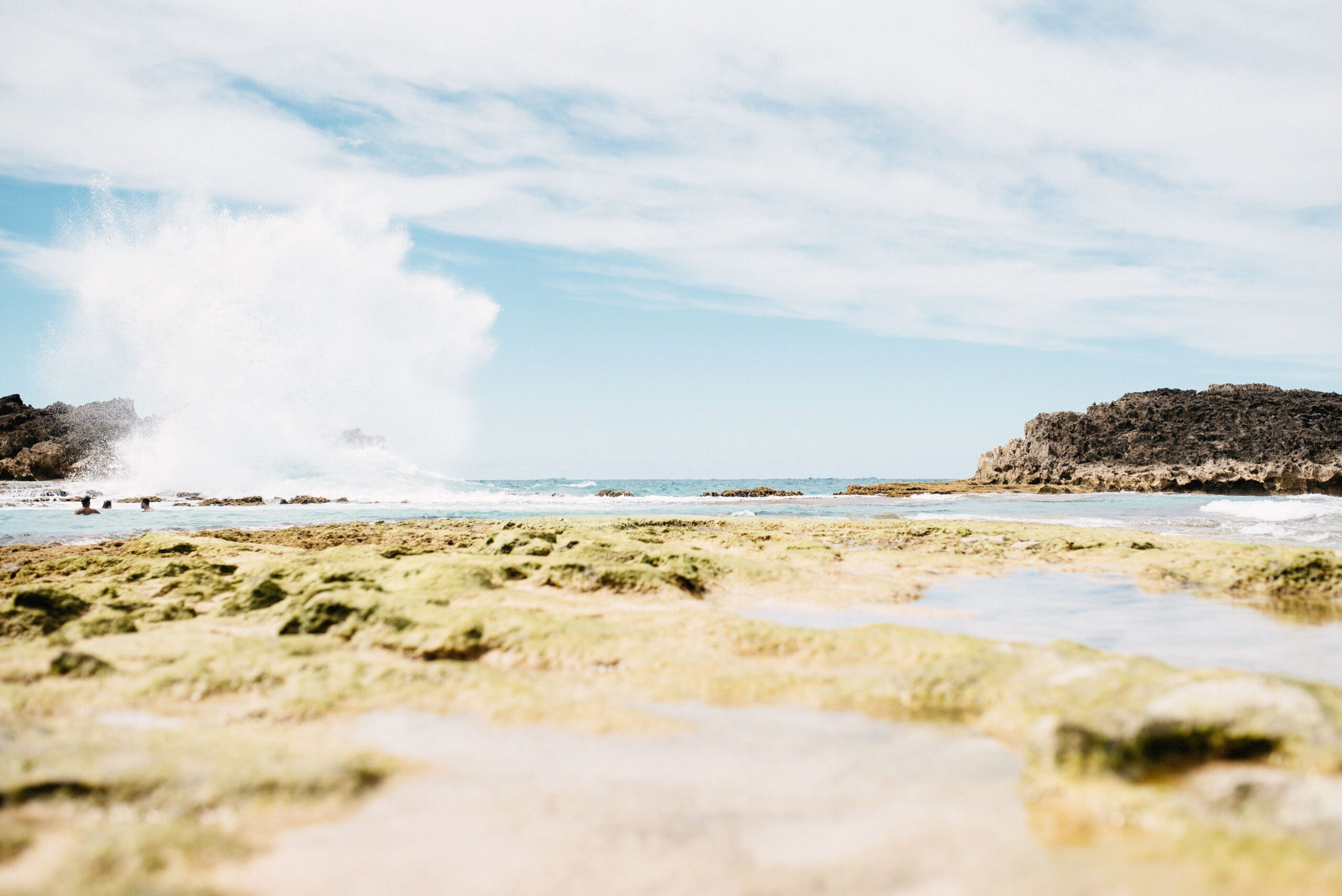 Rock pools and turquoise water along Puerto Rico's northwest coast