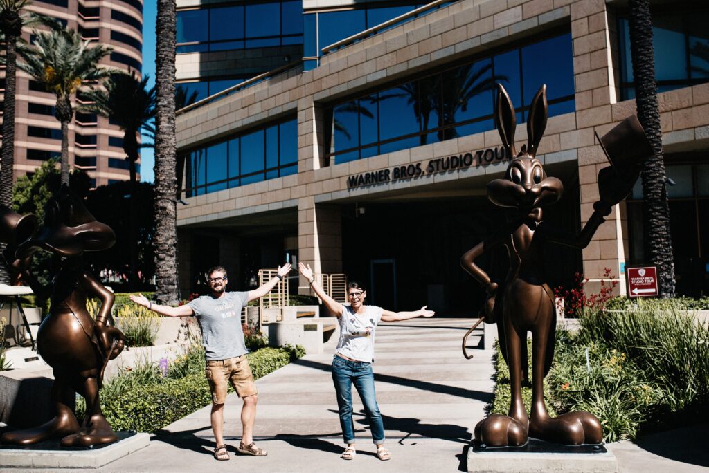 Bianca and Tom outside the Warner Bros. Studio Tour in Los Angeles