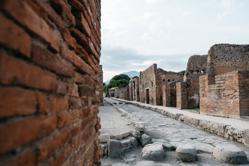 Cobble Street in the Ruins of Pompeii